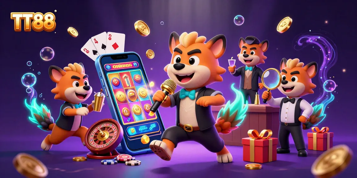 Join the fun at TT88's comedy casino with hyenas, immersive games, and vibrant atmosphere!