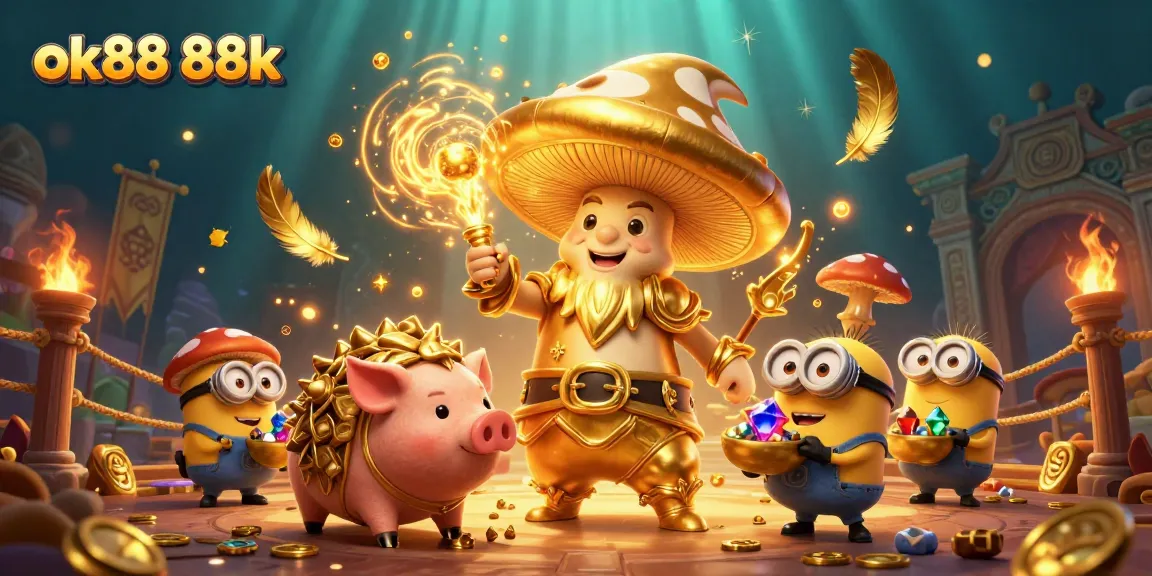 Win big with ok88 88k in a mythical casino adventure depicting magic and treasure.