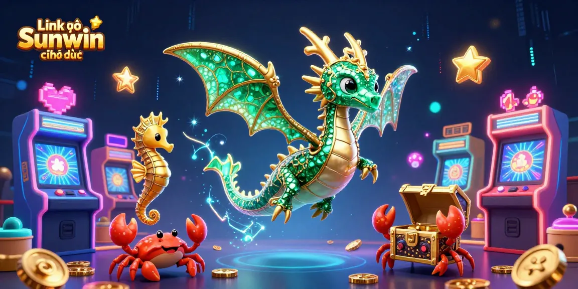Engage in thrilling gaming action at Link vào Sunwin chính thức, featuring a magical sea dragon and colorful arcade games.