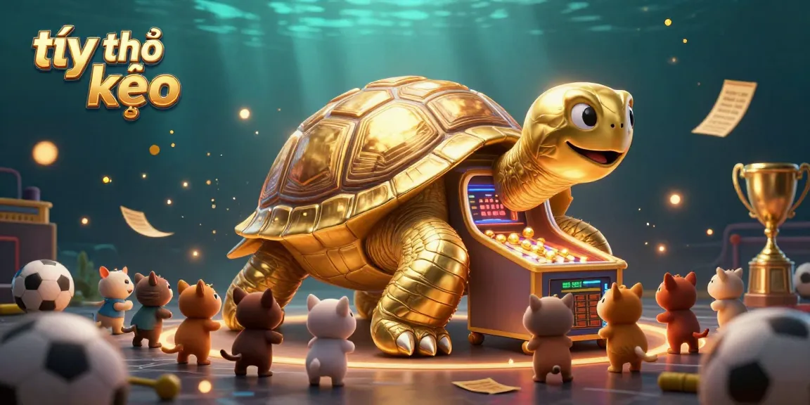 Engage in thrilling tỷ lệ kèo with vibrant casino elements including sports balls and betting slips.