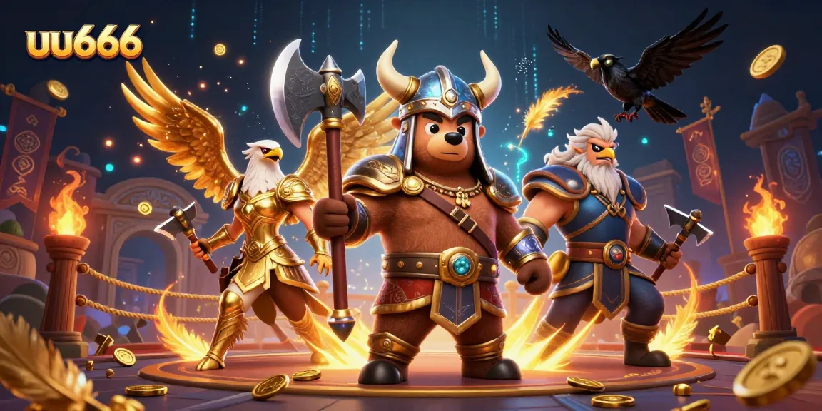 Engage with exciting uu666 gaming action featuring Viking warriors and mystical elements.