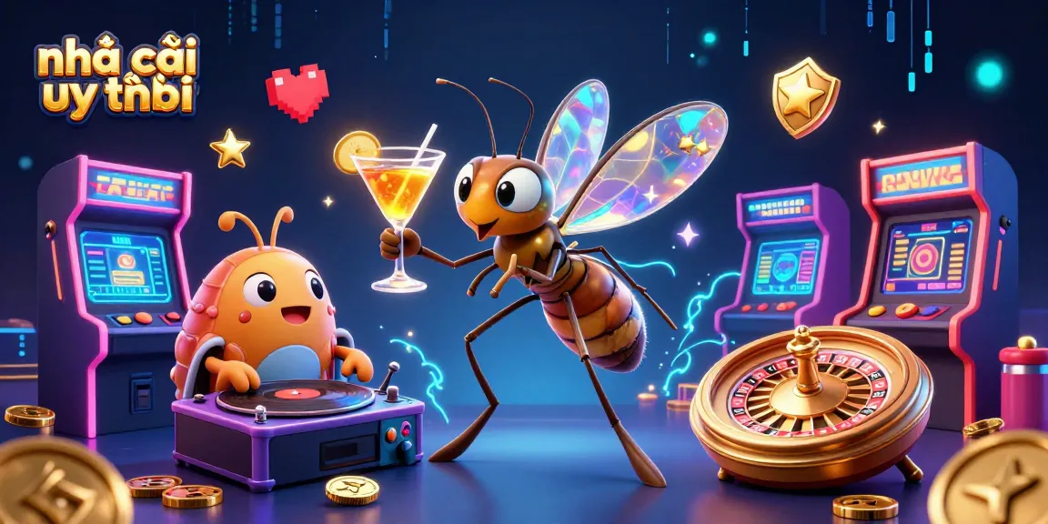Experience the excitement of nhà cái uy tín with a unique casino scene featuring vibrant characters and gaming elements.