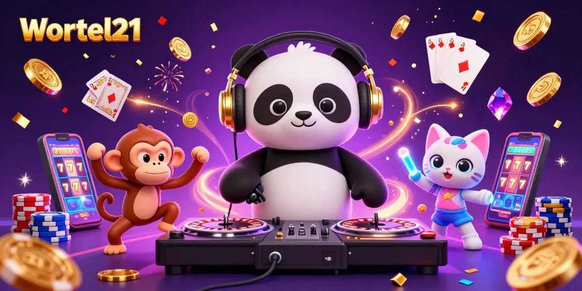 Engage in exciting gameplay at Wortel21, featuring vibrant casino elements and celebrating winnings!