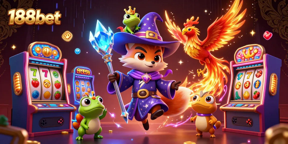 Engage in thrilling gameplay at 188bet with dynamic 3D illustrations showcasing exciting slot games.