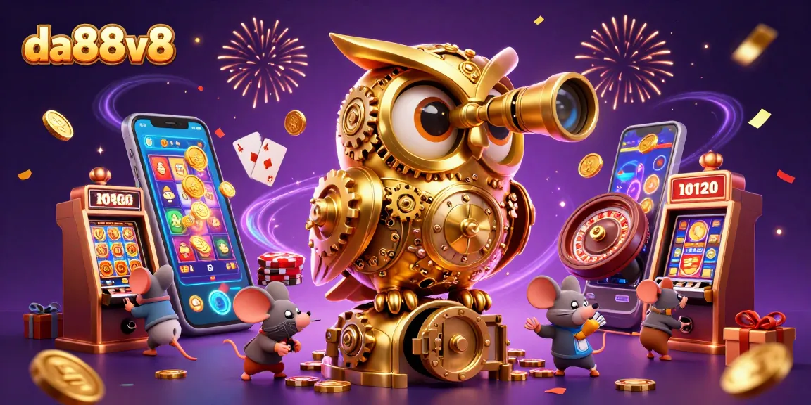 Spin and win at da88v8 with a lively casino scene featuring dynamic characters and gaming elements.