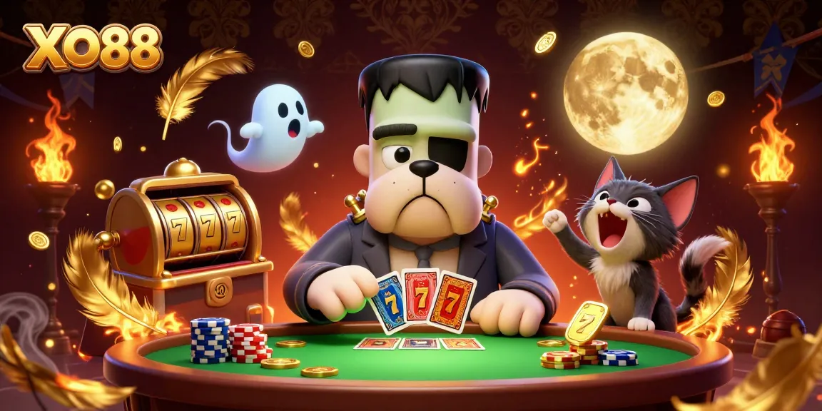 Engage with thrilling slot action at XO88's colorful carnival showcasing 3D characters and vibrant gaming elements.