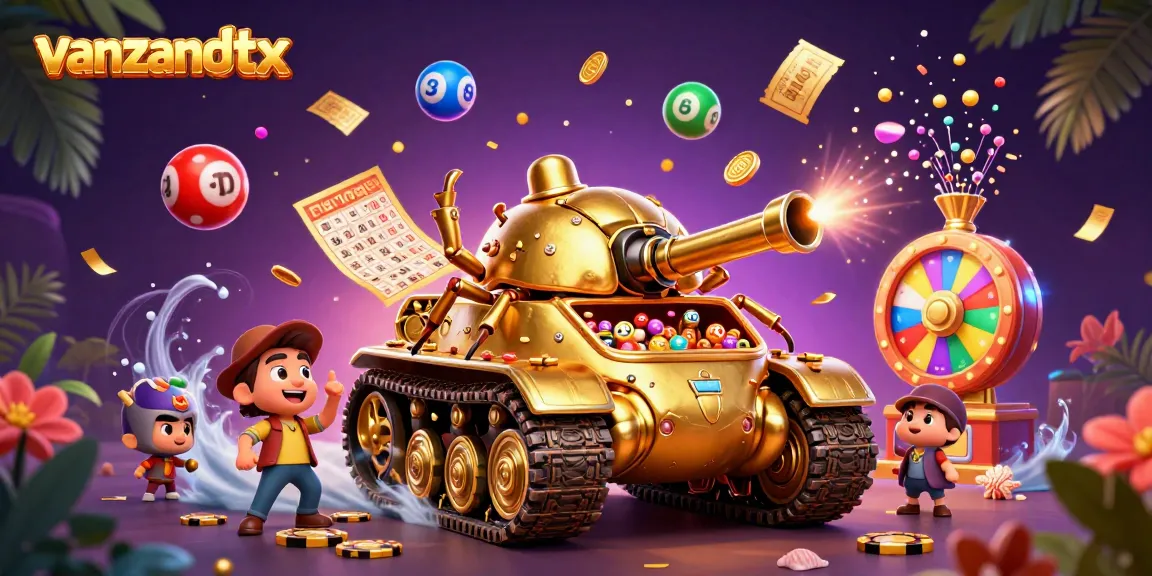 Experience the vibrant action of vanzandttx in a mini casino scene filled with lottery excitement and festive prizes.