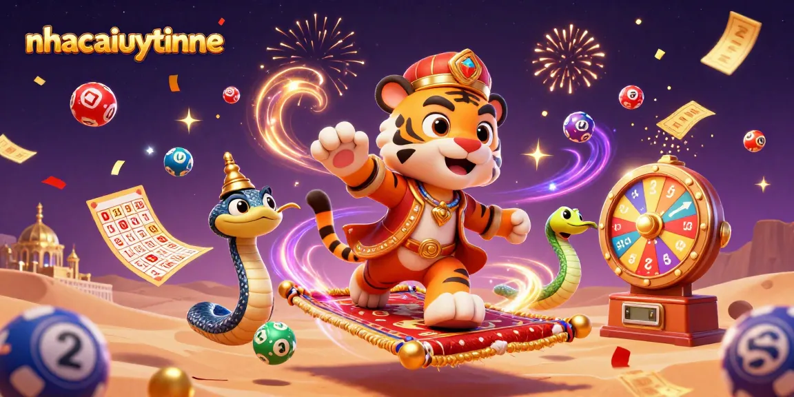 Play and win at nhacaiuytinne with a vibrant 3D casino illustration, featuring dynamic lottery elements and a magical theme.