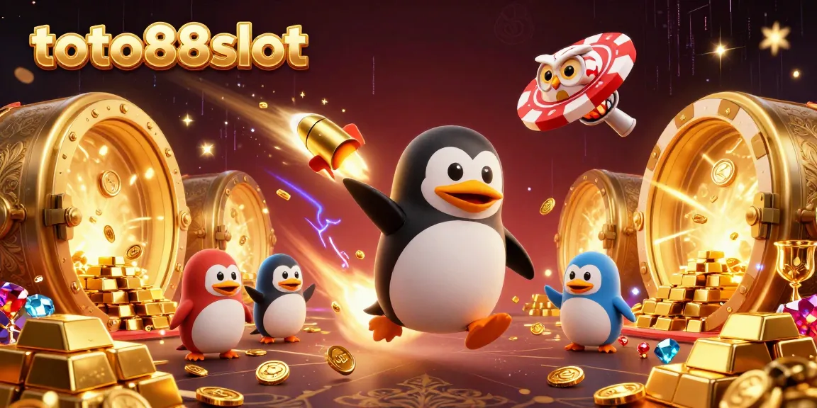 Play and win with engaging slot games at toto88slot, featuring an energetic casino-themed illustration.